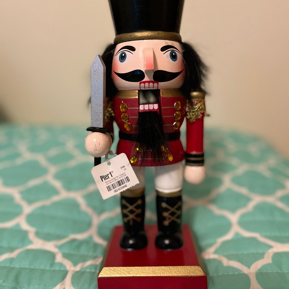 Holiday table top Nutcracker decoration